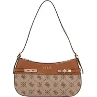 GUESS Melinda Logo Shoulder Bag - Brown - ONE SIZE