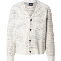 Abercrombie & Fitch Cream Birdseye Cropped Vintage Cardigan - Beige - M