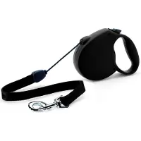 Flexi Guinzaglio Avvolgibile a corda Standard Misura L 5 m peso massimo 50 kg, Koira, Joustava koiran johto, Musta, Naru, 50 kg, Yksivärinen
