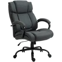Hobby Hall Toimistotuoli, ergonominen työpöytätuoli, pyörivä tuoli pehmustetuilla käsinojilla, kantavuus 220 kg, harmaa, Tamsiai pilka