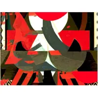 Artgeist Art kokoonpano punaisella fototapetti