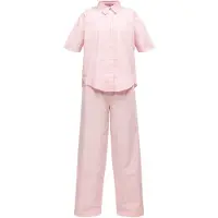 Calvin Klein Ss Shirt Pant Set - Pink - L