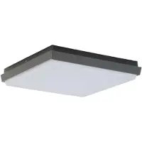LUCANDE LED ulko Amra, 30 cm, kulmikas, antrasiittipunainen Amra, Musta, Synteettinen materiaali, Moderni,