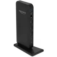 DeLOCK 87746, Langallinen, 85 W, 3,5 mm, 10,100,1000 Mbit/s, Musta, Kensington