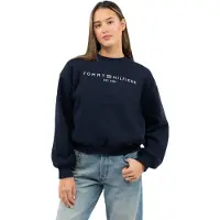 Tommy Hilfiger Collegepaita 'Logo Relaxed' laivastonsininen / valkoinen