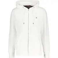 Gant for man. 2007059 Shield hooded zip hoodie white (L), Casual, Cotton