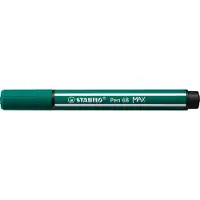 Stabilo Pen 68 MAX - Fibre-tip Pen with Thick Chisel Tip - Turquoise Green