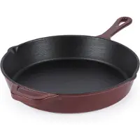 Salter BW13773R 26cm Cast Iron FryPan, Raudona
