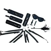Sei mio - sängyn alle kiinnitettävä bondage-setti - musta
