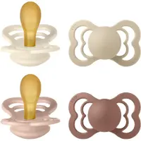 BIBS Supreme Tutti 4-pack Valmistettu Lateksista Koko 2, Ivory/Vanilla/Blush/Woodchuck