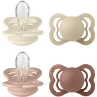 BIBS Supreme Tutti 4-pack Silikoni Koko 1, Ivory/Vanilla/Blush/Woodchuck