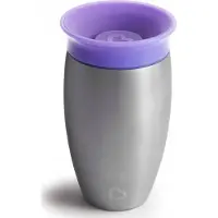 Munchkin Miracle 360 Stainless Steel harjoitusmuki 12m+, 296 ml Purple 05190901