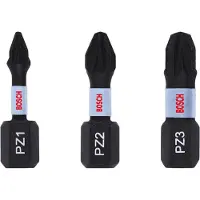 Bosch Impact Control Screwdriver Bits Set PZ1-PZ2-PZ3 25 mm