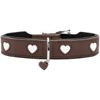 Hunter - Collar Love Cowleather brown/black 32/XS - Koirat - Kaulapannat