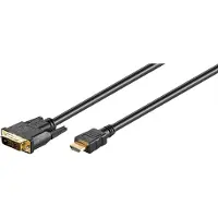 Goobay Gb hdmi/dvi kaapeli 2m, hdmi - dvi-d single-link (18+1 pin), g