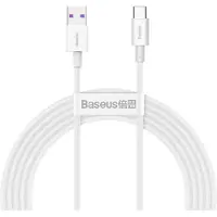 Baseus Superior Series Fast Charge USB-C Data ja latauskaapeli 66W 2m - Valkoinen