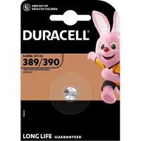Duracell 389/390, Kertakäyttöinen akku, Hopea-oksidi (S), 1,5 V, 1 kpl, Hopea, 121 mm (068124)