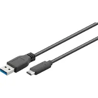 Goobay USB 3.0 / USB C-Tyyppi Kaapeli - 0.5m - Musta