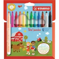 Stabilo Trio Jumbo - Felt-tip pen - Set of 12 pieces