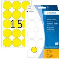Herma label manual ø32 yellow (480)