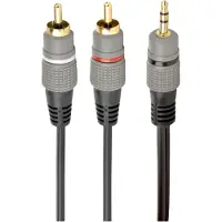 Gembird Jack 3.5mm - RCA (Cinch) x2 2.5m grey cable (CCA-352-2.5M)
