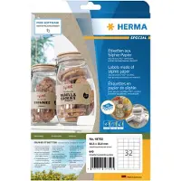 Herma 10752, Ruskea, Suorakulmio, Kiinteä, 48.3 x 33.8 mm, A4, Universaali