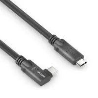 PureLink PI6620-040 | PureInstall MicroX4 Angeled (Left/Right) | USB-C - USB-C | 3.2 Gen 1 | DP Alt Mode | 4m | Musta