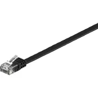 Goobay CAT 6 litteä patch-kaapeli, U/UTP, musta