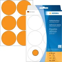 Herma 2284, Oranssi, Ympyrä, Selluloosa, Paperi, 24 arkkia, 11,1 cm, 17 cm