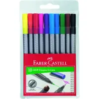 Faber-Castell Grip, Monivärinen, Monivärinen, 0,4 mm, Kierrätetty muovi, Metalli, 10 kpl (151610)