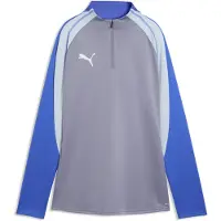 Puma Harjoituspaita Individualblaze 1/4 Vetoketju - Gray Skies/valkoinen/sininen Nainen, koko Medium