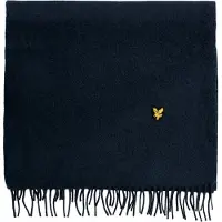 Lyle & Scott Plain Lambswool Scarf - Navy - ONE SIZE