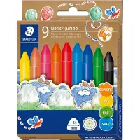 Staedtler Noris jumbovahakynä, 9 kolmiomaisen värikynän laatikko, paperihylsy, halkaisija: 14 mm, pituus: - 1 kpl (228 14 C9)