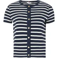 Tommy Hilfiger Gold Button Slim Ss Tee - Navy - M