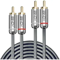 Lindy 35347, 2 x RCA, Uros, 2 x RCA, Uros, 3 m, Antrasiitti