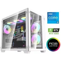 Mdata Gaming Tietokone Core i5-14400F 16 Gt 1 Tt SSD 2 Tt HDD RTX 4060 8 Gt NoOs Pöytätietokone