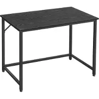 Hobby Hall Vasagle työpöytä, pieni tietokonepöytä, toimistopöytä, 50 x 100 x 75 cm, metallirunko, musta