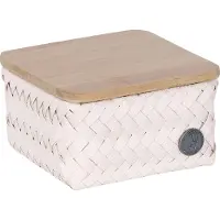Handed By - Top Fit Tiny Säilytyskori kannella 13x13x8 cm Champagne