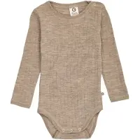 Müsli Woolly Rib L/S Body - Beige - 74