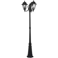 LINDBY ulkovalaisin Edana, 212 cm, 3-lamppuinen, antrasiitti, E27, IP44 Edana, Musta, Alumiini, Moderni