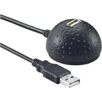 Goobay USB 2.0 Hi-Speed extension cable with desktop foot black