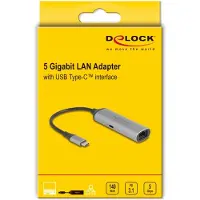 DeLOCK 81591, USB Type-C, RJ-45, USB Type-C, Antrasiitti, Musta, Alumiini, 140 W, Toiminta/Seikkailu, Linkki