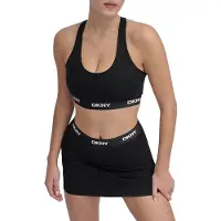 DKNY Logo Elastic Scoop Urheilurintaliivit