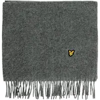 Lyle & Scott Plain Lambswool Scarf - Grey - ONE SIZE