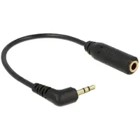 DeLOCK – Audio Cable Stereo jack 2.5 mm 3 pin male angled > Stereo jack 3.5 mm 4 pin female (65674)
