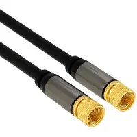 DeLOCK 88921, 5 m, RG-6/U, F, F, Musta