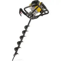 Powerplus POWXG50552 bensiinikäyttöinen maapora reikien tekemiseen pylväille, aidoille ja puiden istutukseen 52 cc 1.4 kW 800 mm Ø100 mm