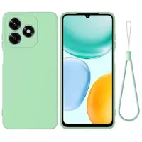 Mtp Products Honor X5c/X5c Plus/Play10A Nestemäinen silikonikotelo käsihihnalla - vihreä
