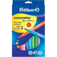 Pelikan Colorella Brushpen, Monivärinen, Pyöreä, Näyttölaatikko, 10 kpl (814577)
