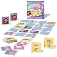 Ravensburger Gabbys Dollhouse Toys - Opettavainen minimuistipeli lapsille 3-vuotiaista yl sp in - Yhdist v t kuvaparit